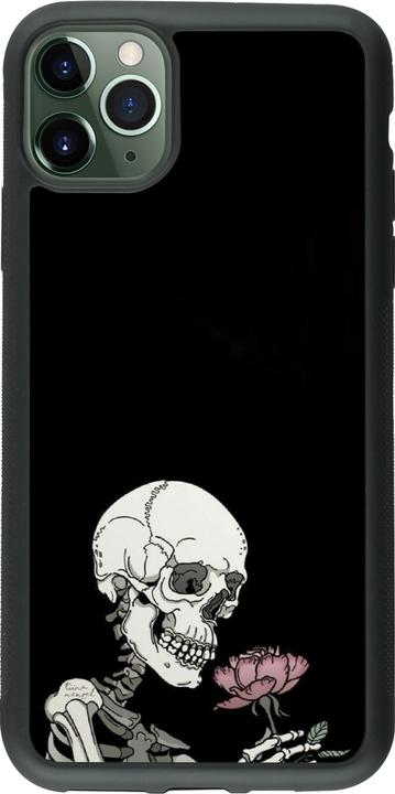 Actual product image PhoneLook Cover silicone black Halloween 2023 rose and skeleton (Apple iPhone 11 Pro Max)