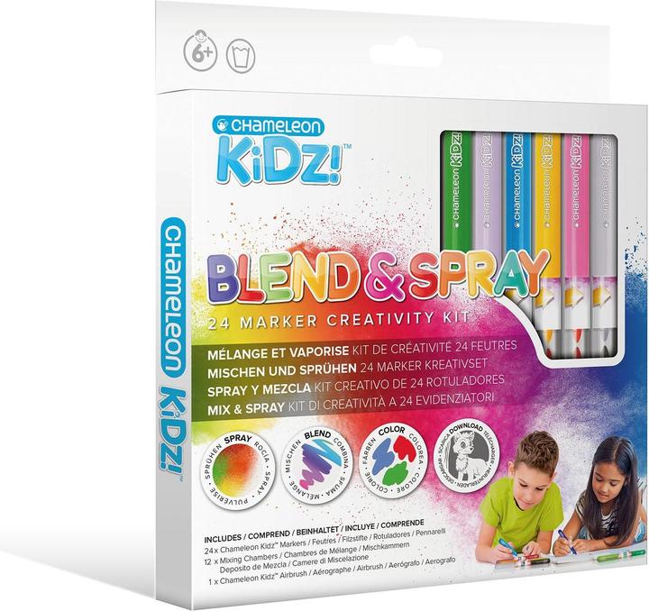 Chameleon Set di miscela e spray per aerografo (Multicolore, 24 x)
