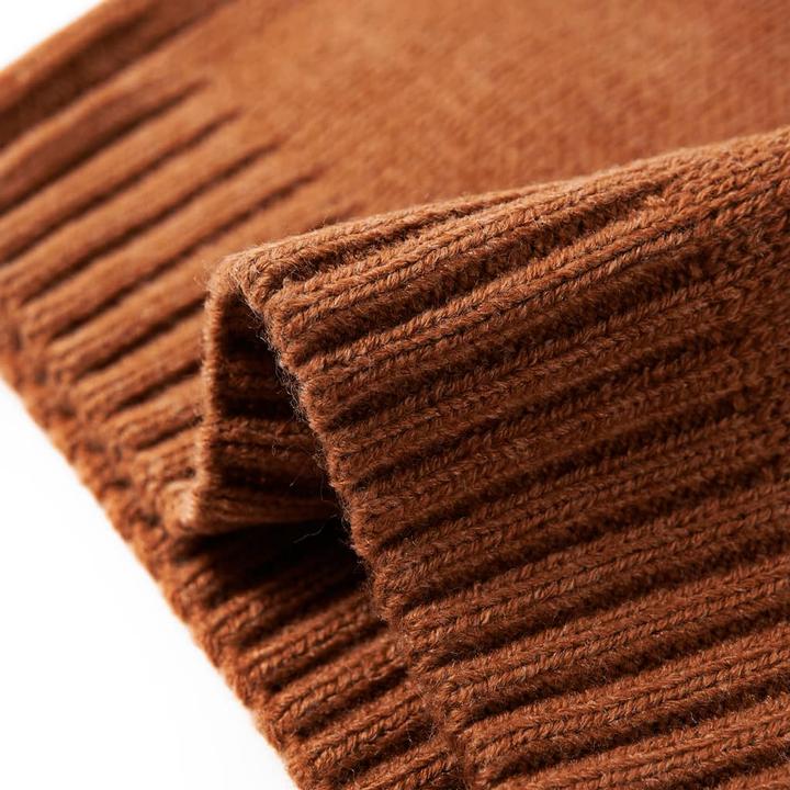 Actual product image VidaXL Children's jumper knitted cognac 116,Material: 100 (116)