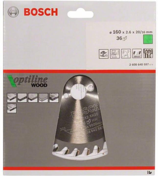 Produktbild Bosch Professional Zubehör PRO Wood Kreissägeblatt, 160 x 2.6 x 20 mm