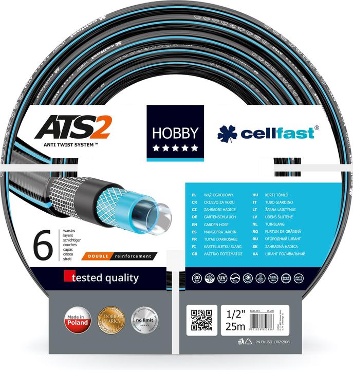 Actual product image Cellfast garden hose Hobby 1"50m (16-231) (50 m, 12.50 mm)