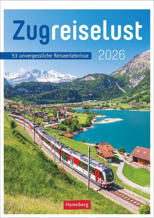 Produktbild Harenberg Zugreiselust Wochen-Kulturkalender 2026 - 53 unvergessliche Reiseerlebnisse (Deutsch)