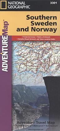 Produktbild National Geographic Adventure Map Southern Norway, Sweden