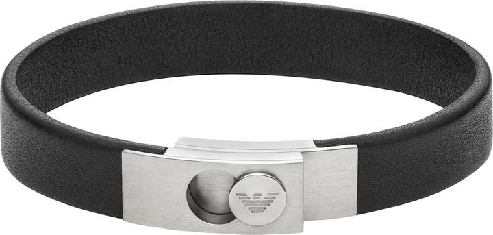 Emporio Armani EGS3087040 Armband (21 cm, Edelstahl, Leder)
