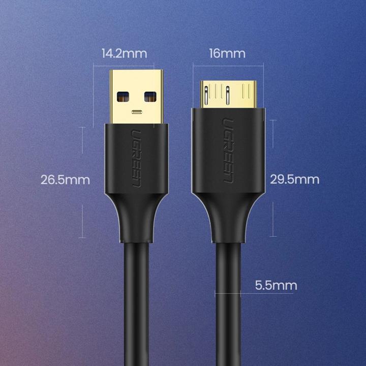 Actual product image Ugreen USB 3.0 - micro USB 3.0 cable, 0.5 m - černý (0.50 m, USB 3.0)
