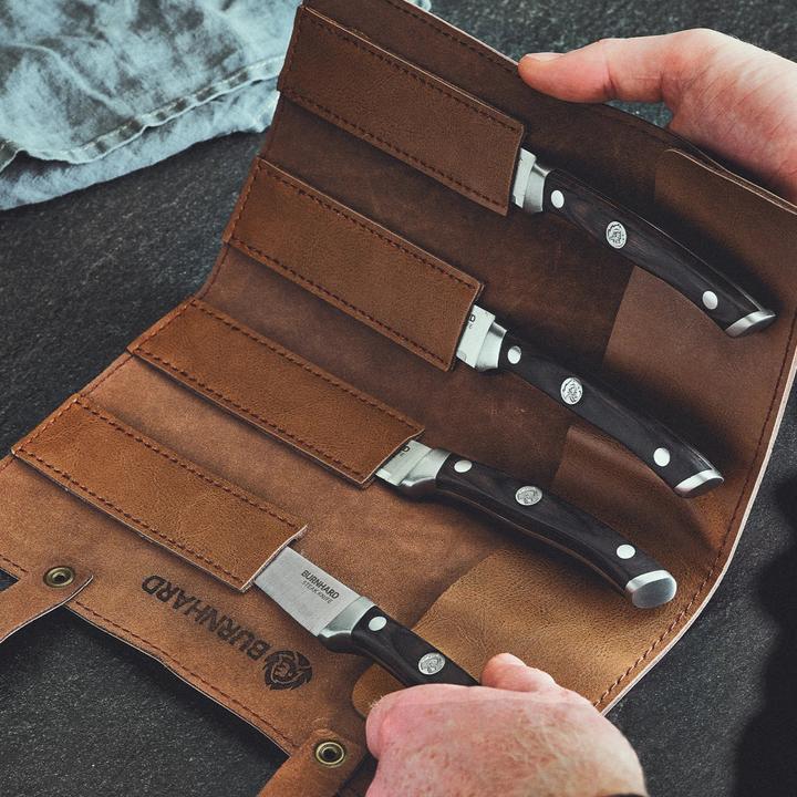 Actual product image Burnhard Steak & kitchen knife set with pakka wood handle (4 Piece, Knife)