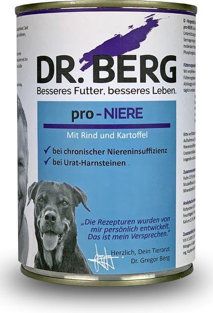 Image du produit Dr. Berg pro-NIERE chien, boeuf + pomme de terre (Senior, Adulte, 6 pcs, 2400 g)