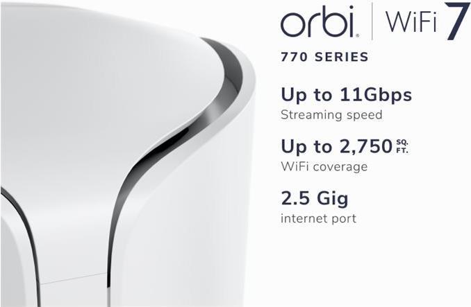 Image du produit Netgear Orbi RBE770 Mesh WiFi 7 Satellite