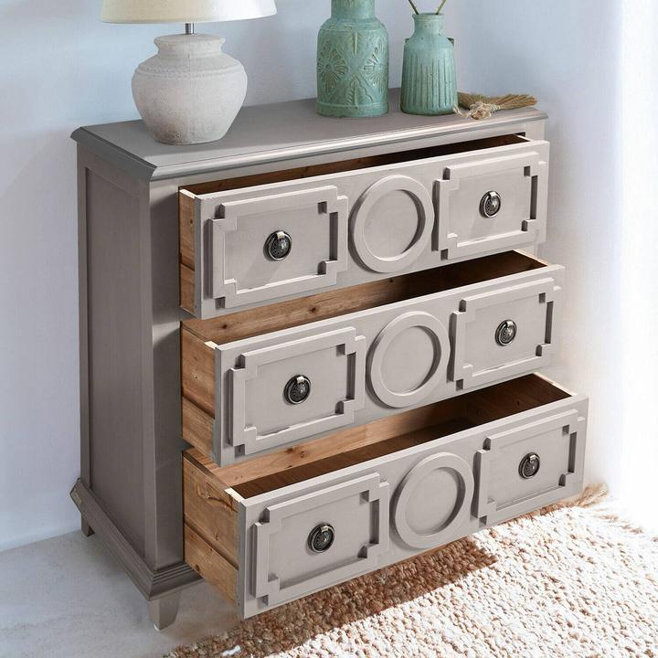 Immagine prodotto Loberon Cassettiera Bethonvilliers grigio/marrone (80 x 90 x 40 cm)