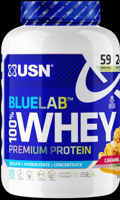 Actual product image USN Blue Lab 100% Whey Protein (Caramel popcorn, 1 pcs., 2000 g)