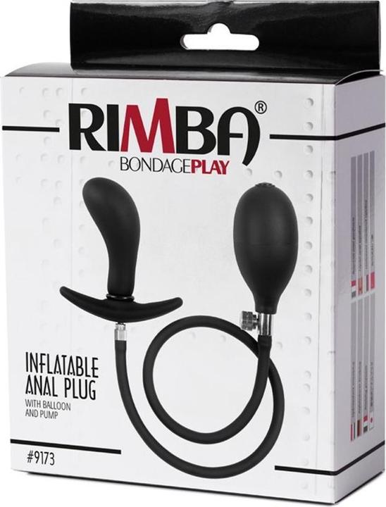 Actual product image Rimba Inflatable curved anal plug with pump