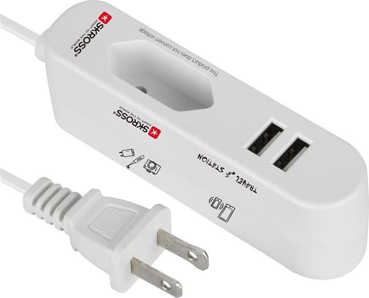 Produktbild Skross Travel Station (3 x, Typ 11, USB-A, 1.50 m)