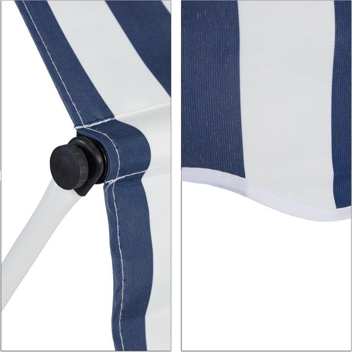 Actual product image Relaxdays Telesopic Canopy Blue White (2 m)