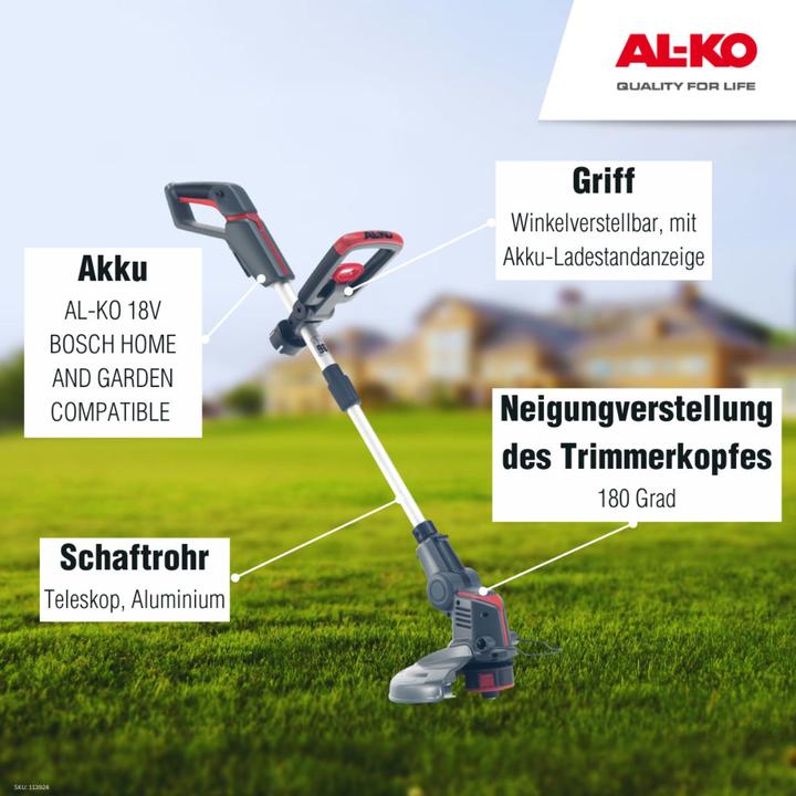 Actual product image AL-KO Battery lawn trimmer GT 1825, 18 V (Metal cutting blade)