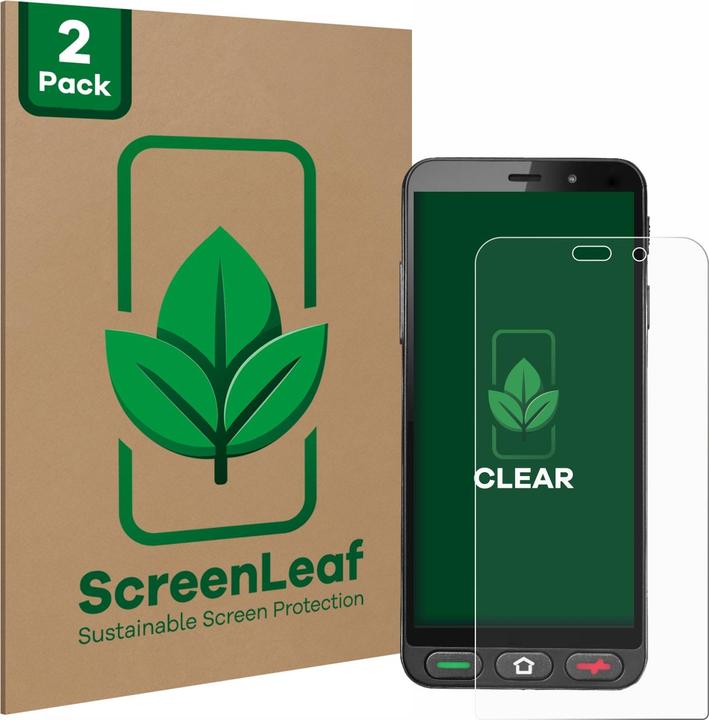 Actual product image ScreenLeaf Protective film sustainable screen protector screen protector film clear transparent (2 Piece, Brondi Amico S Nero)