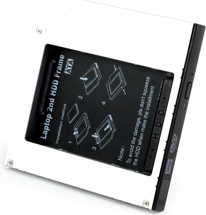 Actual product image CSL 2.5" SATA hard drive mounting frame for 12.7mm laptop drive bay