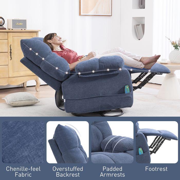 Produktbild Swisshandel24 Relaxsessel Massagefunktion Elektrisch Wärmfunktion Liegefunktion Drehbar Federsystem, Fernbedienung