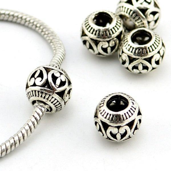 Actual product image Hermex Heart Bead Pearl - Silvery (Zinc alloy)