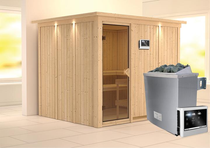 Actual product image Karibu Gobin with roof wreath (9 KW external control)