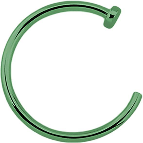 Produktbild Star Piercing Nasenring offen grün (ohne Messing, Chirurgenstahl 316L)
