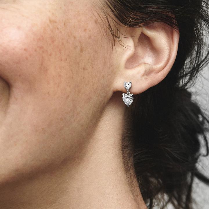 Image du produit Pandora Boucles d'oreilles double coeur (Argent sterling 925)