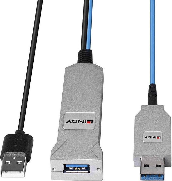 Actual product image Lindy Fibre Optic USB 3.0 Cable (100 m, USB 3.2 Gen 1)