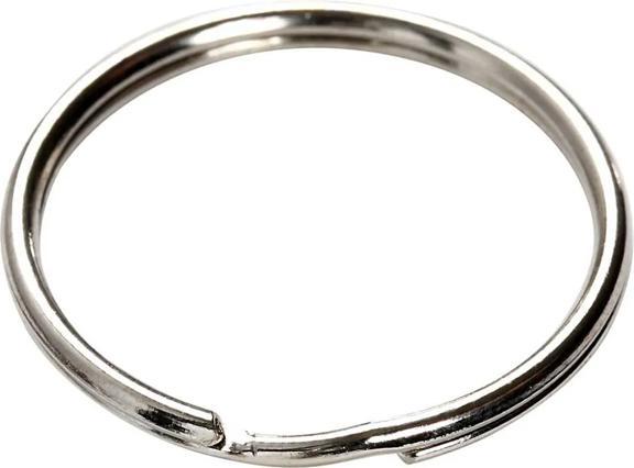 Creativ Company Schlüsselringe 30mm, Set mit 6 Stück, aus Metall