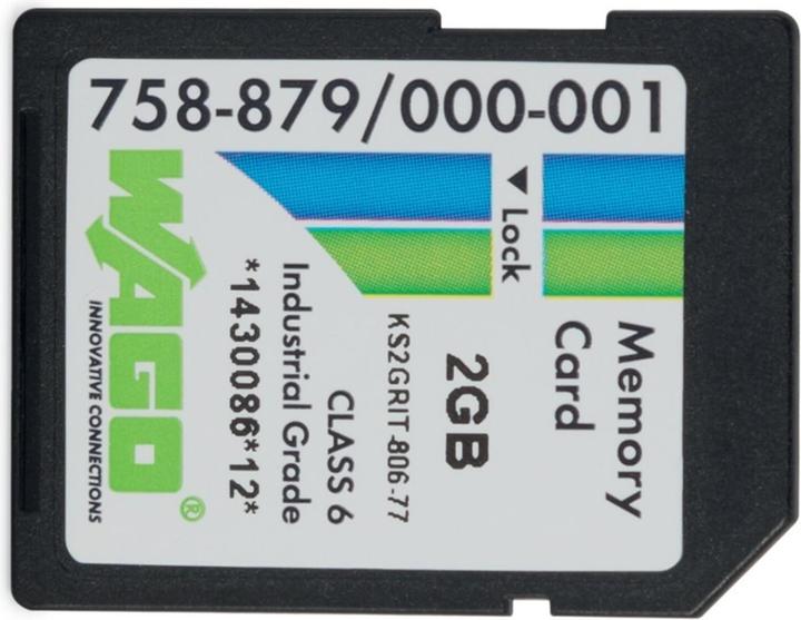 Wago 758-879/000-001 - 2 GB - SD - NAND - 20 MB/s - 17 MB/s - Schwarz (1 GB, SD)