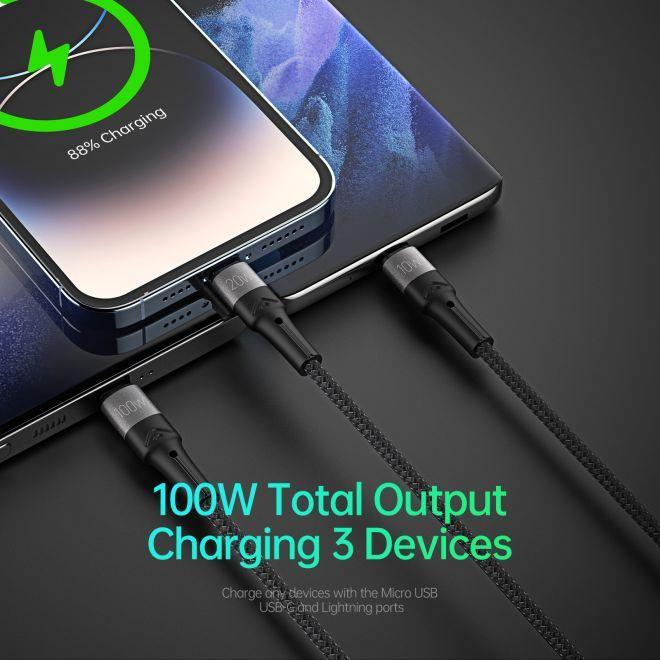 Image du produit Duzzona 3 in 1 USB Ladekabel (1.30 m)