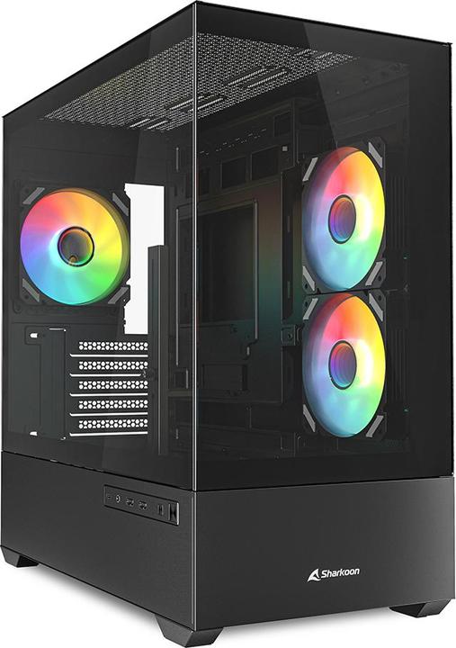 Actual product image Sharkoon MK6 RGB Black mATX (black) (Mini-ITX, mATX)