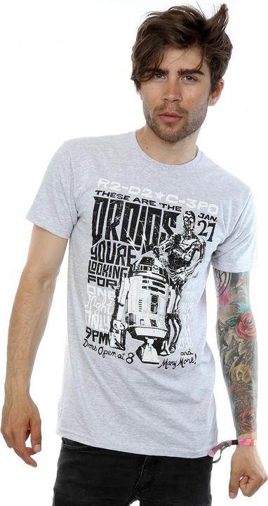 Produktbild Star Wars R2D2 And C3PO Rock Poster TShirt (S)