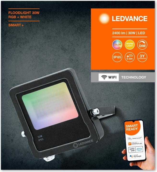 Actual product image Ledvance LED outdoor floodlight with WiFi technology (2190 lm, IP65)