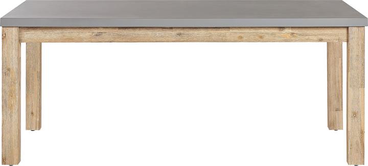 Produktbild Beliani Gartenmöbel Set Beton / Akazienholz grau Tisch mit 2 Bänken OSTUNI (180 cm)