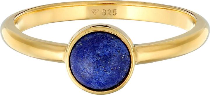 Produktbild Elli PREMIUM Ring Lapis Lazuli Edelstein Solitär 925 Silber (52, 925 Silber)