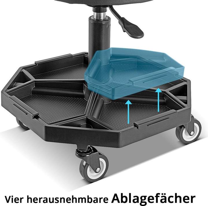 Immagine prodotto Stahlwerk Sgabello da officina WRH-136 ST caricabile fino a 136 kg regolabile in altezza (136 kg)