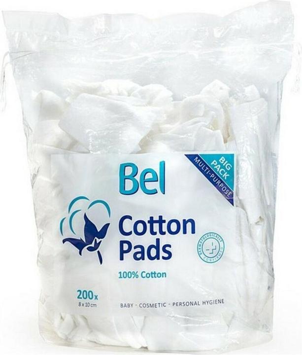 Immagine prodotto Bel Cosmetic Tamponi di cotone Bel 100 % cotone 8x 10 cm (200 pezzi)