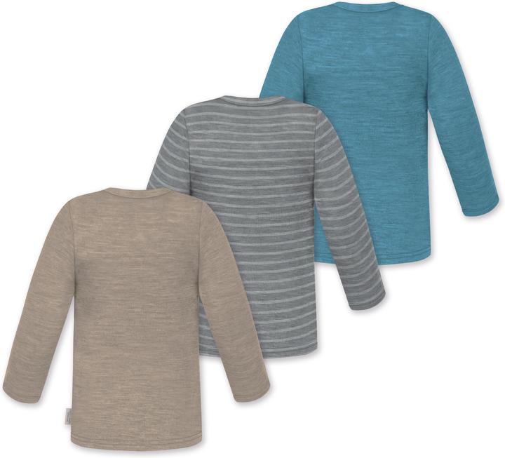 Actual product image Normani 3-pack baby merino longsleeve "Taupo" - 9475 (62)