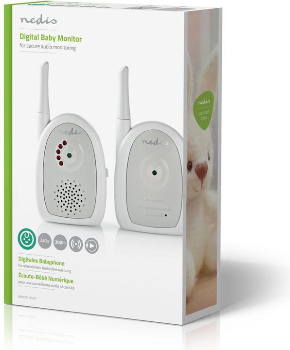 Produktbild Nedis Audio-Baby-Monitor | FHSS (Frequency-Hopping Spread Spectrum) | Reichweite: 300 m | Batteriebe (Babyphone Audio, 300 m)