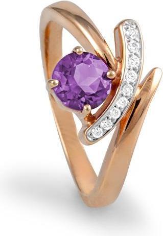 Produktbild Breuning RING - E.AMETHYST/Brill. 0,058 Ct. H/si (51, 585/14 K Gold)
