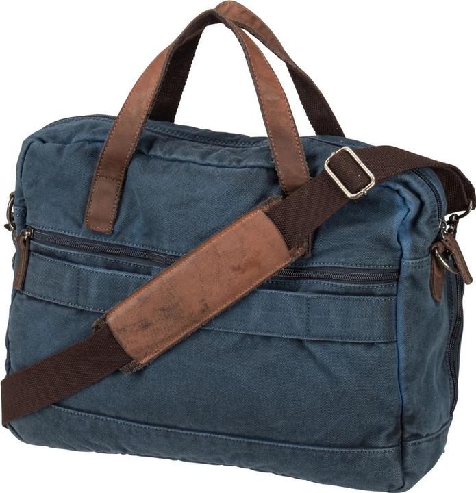 Actual product image Greenburry Briefcase Vintage Aviator 5893 Business Bag Blue Edition (15.75", Universal)