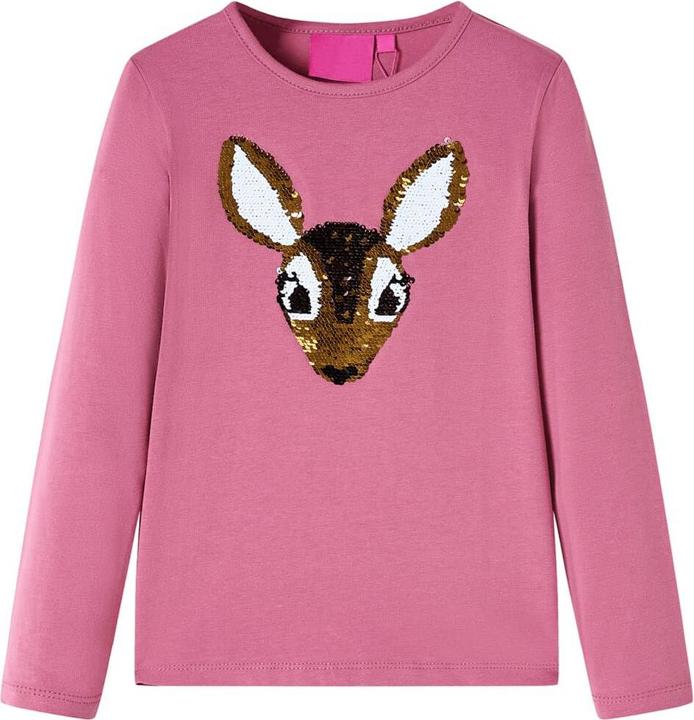 Actual product image VidaXL Children's long-sleeved shirt raspberry pink 116,Material: 95 (116)