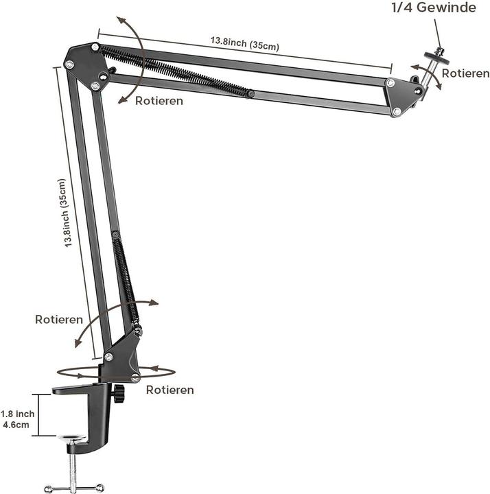 Actual product image Lento Overhead tripod for camera (Metal)