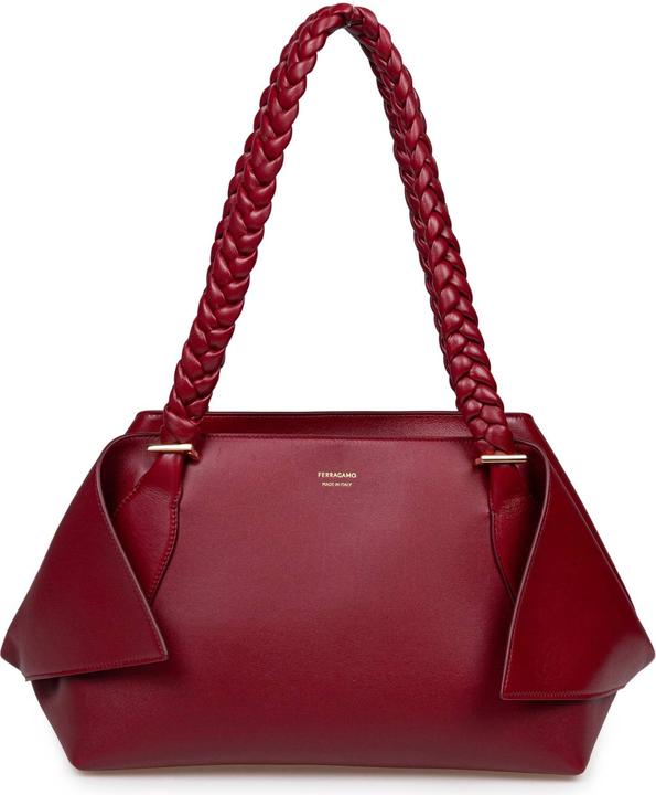 Produktbild Salvatore Ferragamo Ferragamo scarf sh m handbag in calfskin color burgundy
