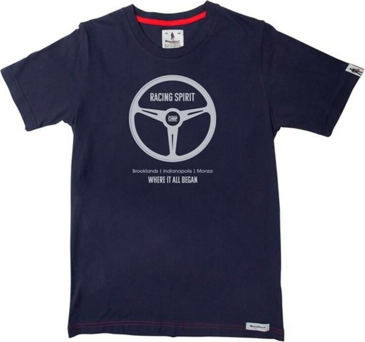 Actual product image OMPHobby Herren Kurzarm-T-Shirt Navy Where It All Began (S)