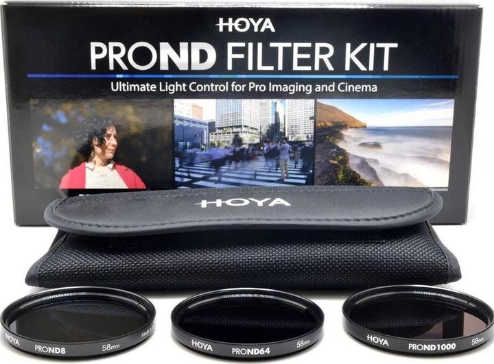 Actual product image Hoya PRO ND Filter Kit 8/64/1000 Filterset (72 mm, Neutral density filter)