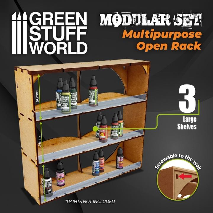 Green Stuff World Multipurpose Open Rack - 3 Shelves