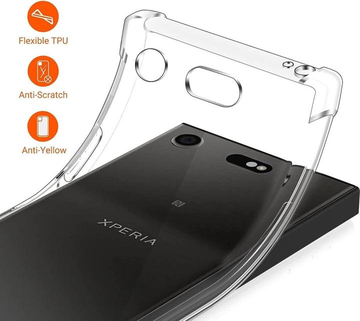 Produktbild Screenguard Sony Xperia XZ1 Compact Hülle Crystal Soft Airbag Bumper (Sony Xperia XZ1 Compact)