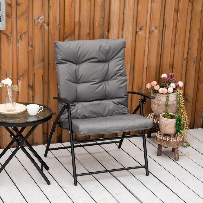 Immagine prodotto Swisshandel24 Campingstuhl faltbarer Gartenstuhl mit Metallrahmen für Pool, Strand Grau