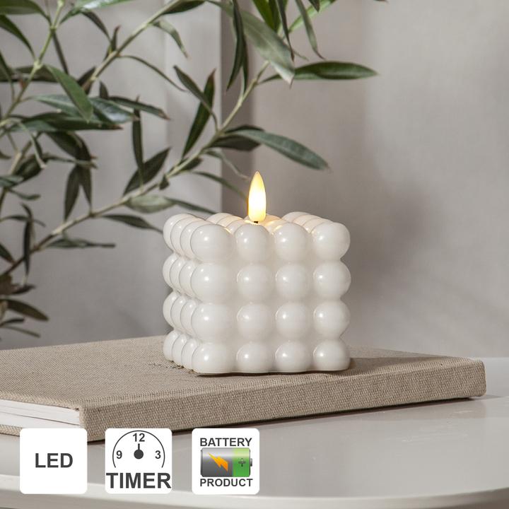 Actual product image Star Trading Bougie à bulles | Bougies LED avec fonction minuterie | Bougies LED à flamme vacillante (2 x)