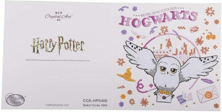 Actual product image Craft Buddy Hogwarts & Hedwig, 18x18cm Crystal Art Card